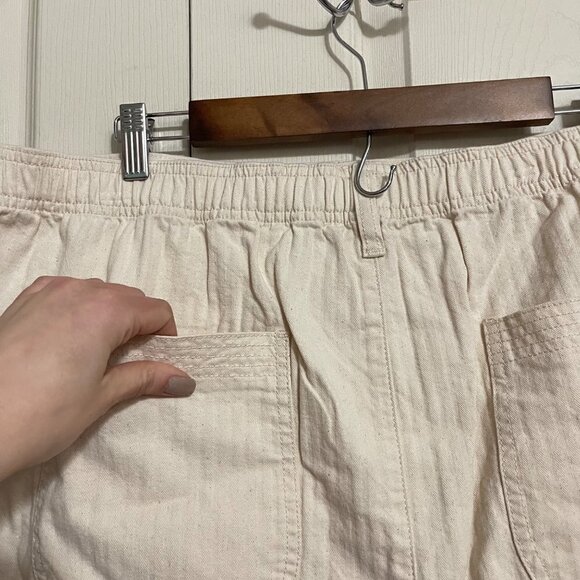 Madewell Women's NWOT Cream Elastic Waist High Rise Utility Camp Shorts XXXL - Picture 5 of 9